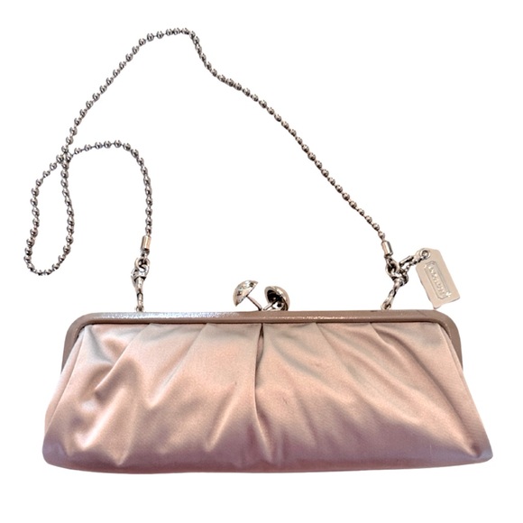 Coach Handbags - Coach Handbag Amanda Satin Darcy Clutch Kisslock Bag